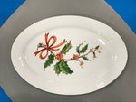 oval holly platter