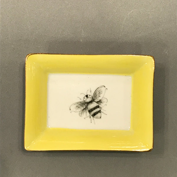 tray bee black and white